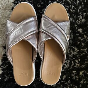UGG Women's Shimmering Sandals in Metallic Rose